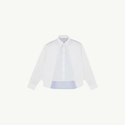 Mm6 Maison Margiela Cropped Shirt In White