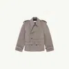 Mm6 Maison Margiela Cropped Trench Coat In Gray
