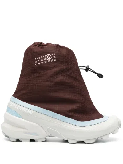 Mm6 Maison Margiela Cross Mid-top Sneakers In Brown