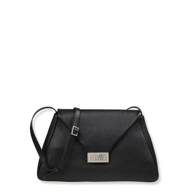 Mm6 Maison Margiela Crossbody Bag With Logo Flap In Black