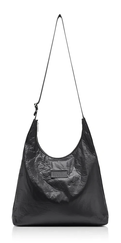 Mm6 Maison Margiela Crunched Nylon Shoulder Bag