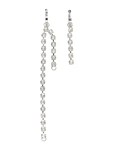 Mm6 Maison Margiela Crystals Earrings In Metallic