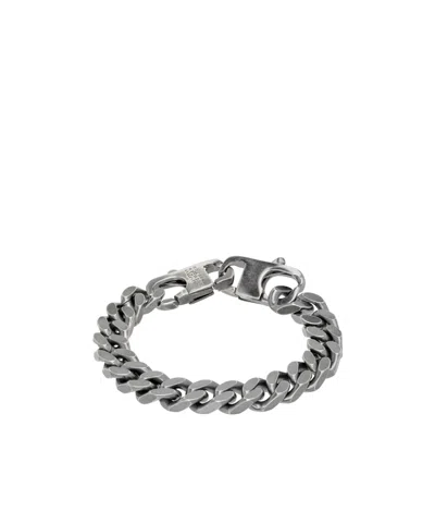 Mm6 Maison Margiela Curb-chain Bracelet In Silver
