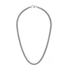 Mm6 Maison Margiela Curb Chain Necklace In Gray