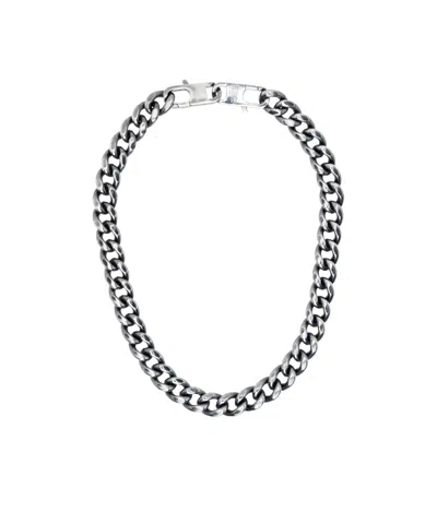 Mm6 Maison Margiela Curb Chain Necklace In Silver
