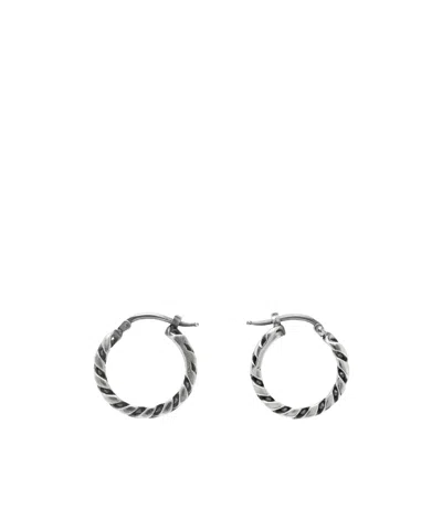 Mm6 Maison Margiela Curb Id Earrings In Gray