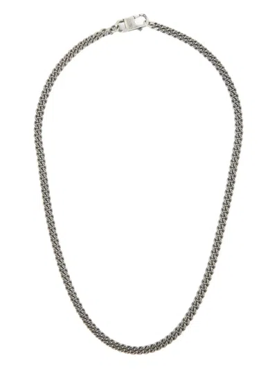 Mm6 Maison Margiela Curb Necklace In Silver