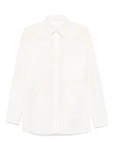 Mm6 Maison Margiela Cut-out-collar Shirt In White