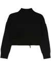 Mm6 Maison Margiela Mm6 By Maison Margiela Cropped Wool Sweater In Black