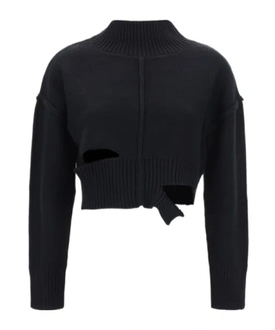 MM6 MAISON MARGIELA MM6 MAISON MARGIELA DISTRESSED KNIT SWEATER