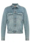 Mm6 Maison Margiela Cut-out Jacket In Denim