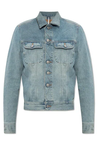 Mm6 Maison Margiela Cut-out Jacket In Denim