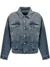 Mm6 Maison Margiela Mm6 By Maison Margiela Cut-out Denim Jacket With Unique Sleeve Details