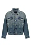 Mm6 Maison Margiela Mm6 By Maison Margiela Cut-out Denim Jacket With Unique Sleeve Details