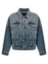 Mm6 Maison Margiela Mm6 By Maison Margiela Cut-out Denim Jacket With Unique Sleeve Details In Blue
