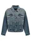 Mm6 Maison Margiela Mm6 By Maison Margiela Cut-out Denim Jacket With Unique Sleeve Details In Blue