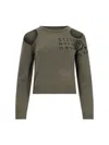 Mm6 Maison Margiela Mm6 By Maison Margiela Cut-out Detail Sweater – Green
