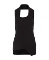 Mm6 Maison Margiela Woman Top Black Size S Cotton, Polyamide, Acrylic, Alpaca Wool, Elastane In Black