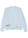 Mm6 Maison Margiela Cut-out Detailed Cardigan In Blue