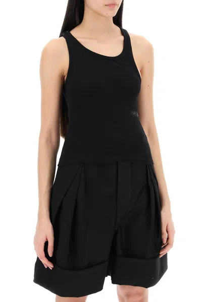 Mm6 Maison Margiela Sleeveless Top With Back Cut In Black