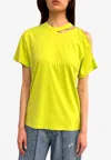 Mm6 Maison Margiela Cut-out Short-sleeved T-shirt In Green