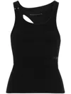 MM6 MAISON MARGIELA CUT-OUT TOP WOMEN BLACK IN COTTON