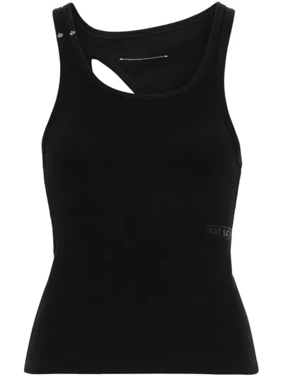 MM6 MAISON MARGIELA CUT-OUT TOP WOMEN BLACK IN COTTON