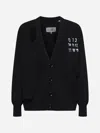 Mm6 Maison Margiela Black Cut Outs Cardigan In Black