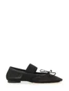 Mm6 Maison Margiela Mesh Anatomic Numeric Ballerina Flats In Black
