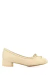 Mm6 Maison Margiela Beige Anatomic Classic Ballerina Flats In White