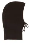 Mm6 Maison Margiela Dark Brown Wool Blend Balaclava In Brown