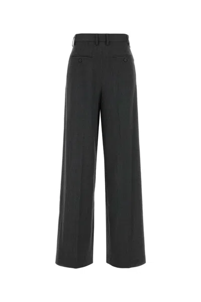 Mm6 Maison Margiela Dark Grey Stretch Twill Pant In Gray