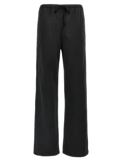 MM6 MAISON MARGIELA DELAVÉ COTTON DRAWSTRING PANTS WITH SIGNATURE DETAILING