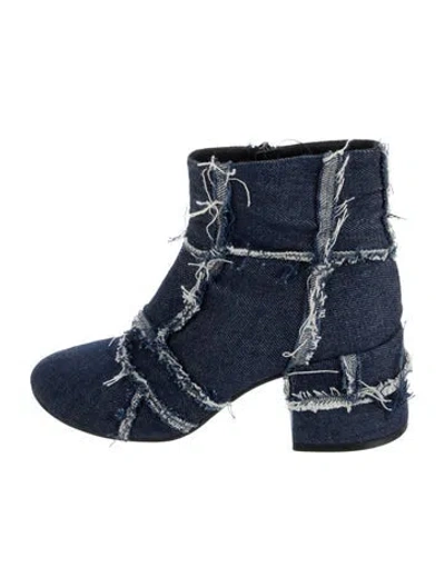 Pre-owned Mm6 Maison Margiela Denim Boots In Blue