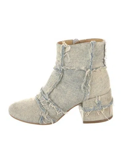 Pre-owned Mm6 Maison Margiela Denim Boots In Neutrals