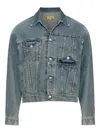 Mm6 Maison Margiela Denim Trucker Jacket In Blue