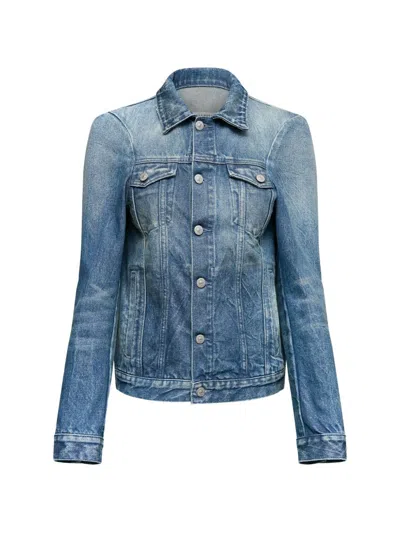 Mm6 Maison Margiela Denim Cotton Jacket In Blue