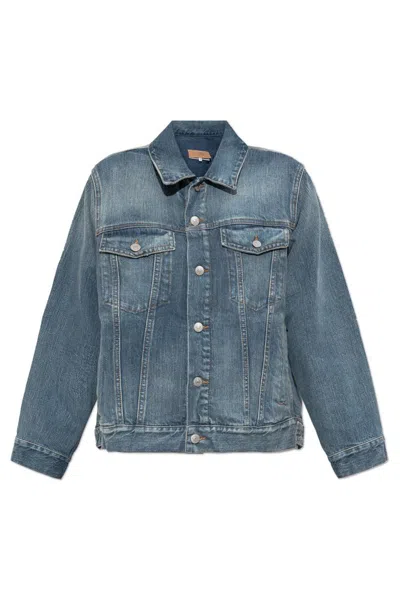 Mm6 Maison Margiela Panelled Jacket In Blue