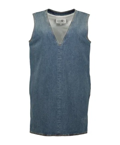 Mm6 Maison Margiela Denim Dress In Blue