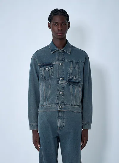 Mm6 Maison Margiela Denim Jacket In Animal Print