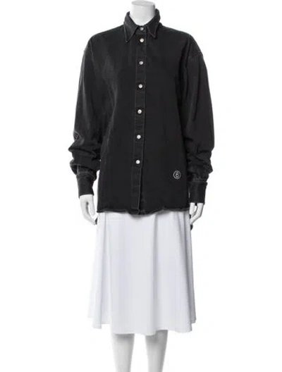 Pre-owned Mm6 Maison Margiela Denim Jacket In Black