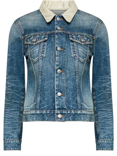 Mm6 Maison Margiela Denim Jacket In Blue
