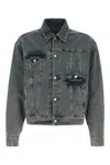 Mm6 Maison Margiela Denim Trucker Jacket In Blue