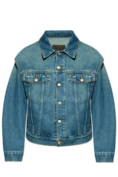 Mm6 Maison Margiela Single-stitch Denim Jacket In Blue