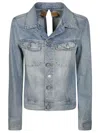 Mm6 Maison Margiela Mm6 By Maison Margiela Denim Jacket With Button Closure In Blue