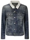 Mm6 Maison Margiela Mm6 By Maison Margiela Denim Jacket With Contrast Collar In Blue