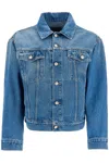 Mm6 Maison Margiela Denim Jacket With Slits In Blue