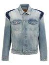 Mm6 Maison Margiela Mm6 By Maison Margiela Denim Jacket With Used Effect In Blue