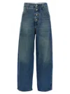Mm6 Maison Margiela Mm6 By Maison Margiela High-waisted Denim Jeans With Wide Leg In Blue