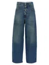 Mm6 Maison Margiela Mm6 By Maison Margiela High-waisted Denim Jeans With Wide Leg In Blue